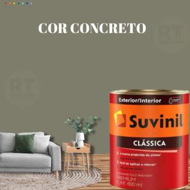 Imagem de Tinta Para Parede Cinza Suvinil Clássica 800ml Premium, Concreto