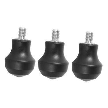 Imagem de KiBcsLic 3 peças de almofada de pé de tripé com rosca de 3/8" peças compactas tripé com pontas de pé monopé almofada de para esportes vlog acampamento ao