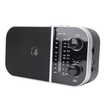 Imagem de Yunseity Rádio Multibanda Portátil, Alto -falante de Mão Recarregável de Mão Fácil Ajuste para Idosos, Desfrute de Som Claro Com Grandes Controles (Plugue UE 220V)