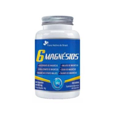 Imagem de 6 Magnésios (Malato de Mag. Óxido de Mag. e Taurato de Magnesio) 60cap