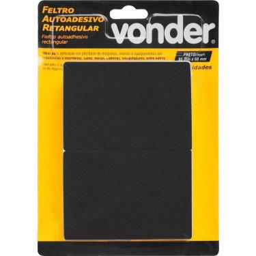 Imagem de Feltro Adesivo Pto Ret 95x68mm Com 10 Vonder