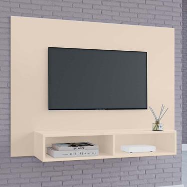 Imagem de Painel Suspenso Flávia 100% MDF Tuboarte p/ TVs até 43 Polegadas 2 Nichos