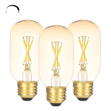 Imagem de FLMAMT Lâmpada LED regulável T14, lâmpada incandescente de 2 W igual a 25 watts, luz branca quente de 250 lm 2700K para arandela de parede, Sputnik, vaidade, pacote com 3