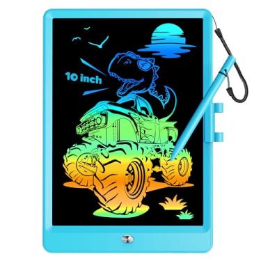 Imagem de KOKODI Tablet LCD de 25 cm com caneta stylus antiperda, bloco de desenho colorido para crianças, carro, viagem, escola, jogos, brinquedos para crianças de 3, 4, 5, 6, 7, 8, crianças, presente de