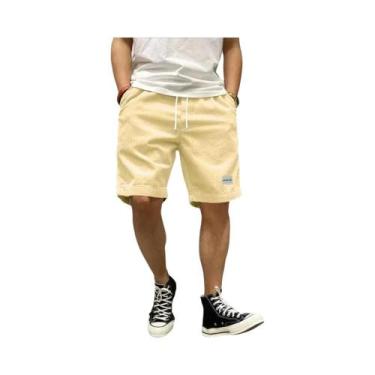 Imagem de Bermuda De Basquete Masculina De Verão Em Corduroy, Estilo Baggy, Com 