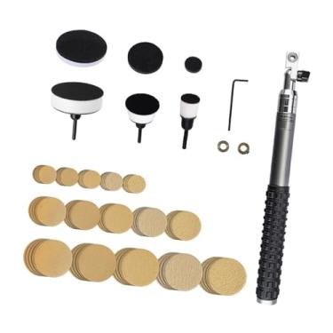 Imagem de IEUDNS Kit de ferramentas para lixadeira de tigela, ferramentas para torno de madeira em liga de alumínio, almofadas de lixa de 1" 2" 3",