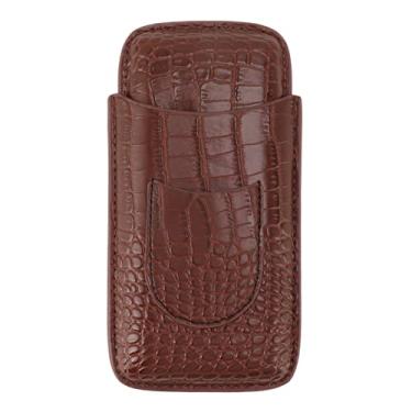 Imagem de Caixa de Charuto de Viagem, Caixa de Charuto de 3 Dedos, Couro Artificial à Prova d'água para Negócios Ao Ar Livre (78)