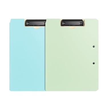 Imagem de Pastas de arquivo, 2 peças, capa dobrável, pasta de prancheta, organizador de arquivos, fichário resistente, clipe duplo, material de escritório, jaqueta de arquivo (multicolorida)