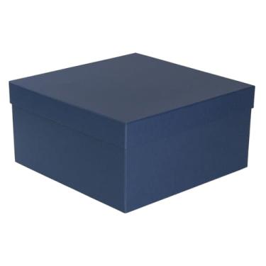 Imagem de Caixa de Presente Cartonada Rígida Premium 25x25x10 cm (Azul marinho)