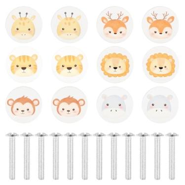 Imagem de Puxadores de cômoda infantil decorativos, puxadores de gaveta de madeira, berçário, móveis redondos versáteis, puxadores de armário de madeira, puxadores com parafusos decorativos, puxadores de cômoda