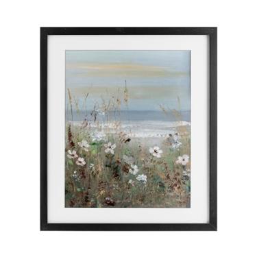 Imagem de Stupell Industries Pintura de flores silvestres litorais impressão emoldurada preta sob vidro, design por Sally Swatland, 21 x 17