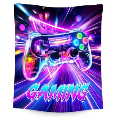 Imagem de COOPASIA Cobertor de jogos para meninos – Presentes para crianças de 8 a 12 anos, 101 x 127 cm, decoração de quarto de videogame para adolescentes e crianças