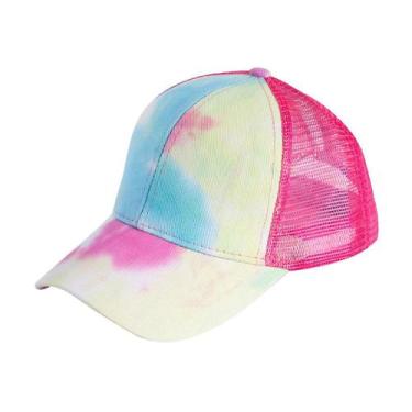 Imagem de Boné tie-dye Boné esportivo respirável Boné de verão Malha masculina a