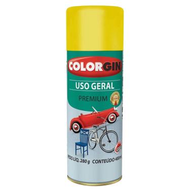 Imagem de Spray Amarelo Uso Geral Colorgin Pintura Facil Rapida Pratica