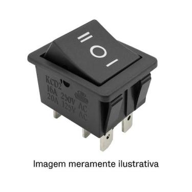 Imagem de Chave gangorra puls on/off/on 6polos 15a pt - DIVERSAS