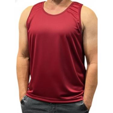 Imagem de regata masculina lisa poliéster marca toqref, Vermelho, P