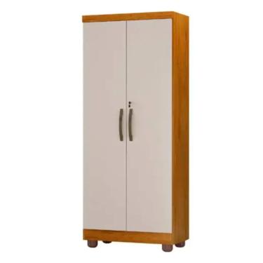 Imagem de Armário Multiuso 2 portas com chave TORONTO CINAMOMO/OFF WHITE
