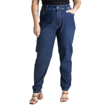 Imagem de Calça Jeans Sawary Plus Size Mom - 281216 - Azul 48, Azul, 48