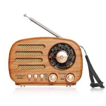 Imagem de Alto-falante Bluetooth ONCHEER Portable Vintage Decor Radio