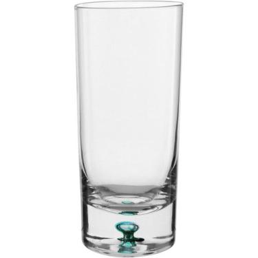 Imagem de JOGO 6 COPOS ÁGUA SUCO DRINK ALTO HOME&CO ESFERA VERDE ECO CRYSTAL 450