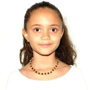 Imagem de Colar de Âmbar Báltico Misto Não Polido para Criança - Âmbar Original