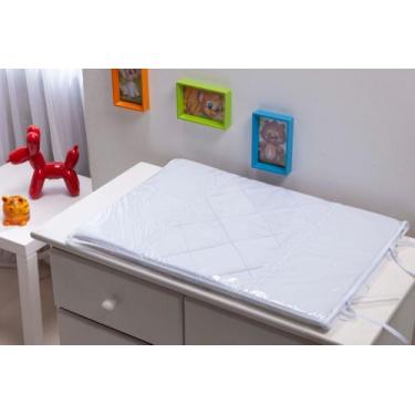 Imagem de Trocador para comoda de bebe Todo Branco modelo Guippir Luxo Nervurado