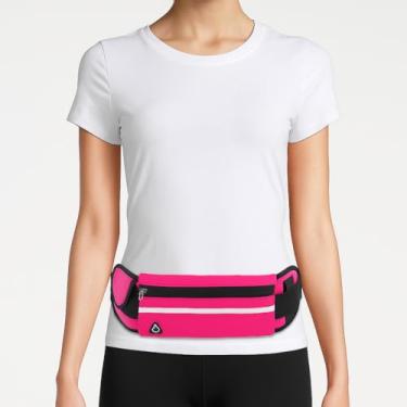 Imagem de Pochete de cinto de corrida fino para homens e mulheres, bolsa ajustável para todos os telefones, bolsa de corrida para treino, corrida, viagens, cinto de dinheiro e acessórios de fitness magenta