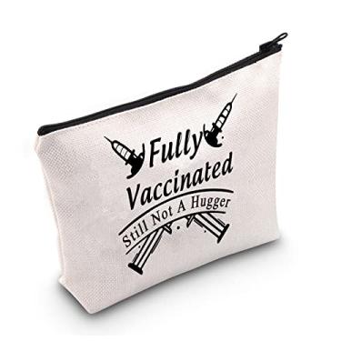Imagem de Presentes engraçados de enfermeira totalmente vacinados ainda não é um abraço sacos de maquiagem presentes vacinados presentes de dia das mães, Totalmente vacinado, Totalmente vacinado