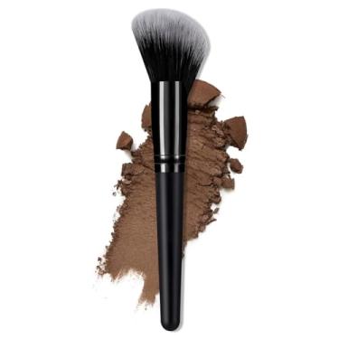 Imagem de Pincel de contorno único - cabeça angular precisa, cerdas sintéticas densas para produtos de contorno de creme, pó e líquido, ideal para definir maçãs do rosto, mandíbula e nariz - Ferramenta de