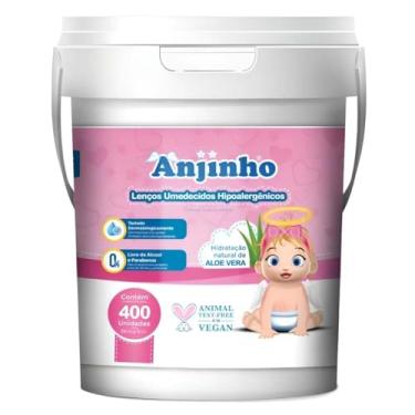 Imagem de Lenços Umedecidos para Bebê Balde com 400 Unidades BaldeToalhas Umedecidas com Aloe Vera (Rosa, 01 Balde)