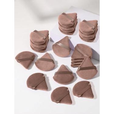 Imagem de 24 peças de sopro de maquiagem seco e molhado duplo uso triângulo pó puff macio ao toque aplicador cosmético para pó líquido ferramentas de maquiagem facial (zongse)