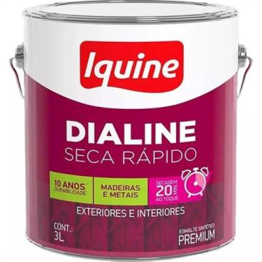Imagem de Tinta Esmalte Iquine Dialine Seca Rapido Galao 3L Branco Neve
