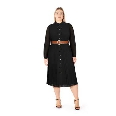 Imagem de City Chic Vestido feminino plus size - Celine Freya, Preto, 50