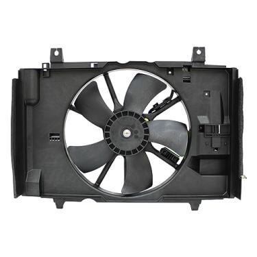 Imagem de TYG Conjunto de ventilador de resfriamento atualizado para Nissan Versa Sedan 2009-2011, Versa Sedan 2007-2011, Versa Hatchback 2007-2012, Tiida 2007-2010 | Radiador de motor de substituição OE para