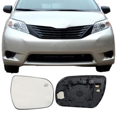 Imagem de Vidro de substituição do espelho lateral do passageiro para TOYOTA Sienna 2011-2014, vidro retrovisor lateral direito aquecido para TOYOTA Sienna 2011 2012 2013 2014 TOYOTA Sienna.