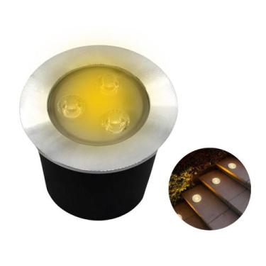 Imagem de Mini Balizador Led Externo 3w Embutir Redondo Parede Escada - Dibani