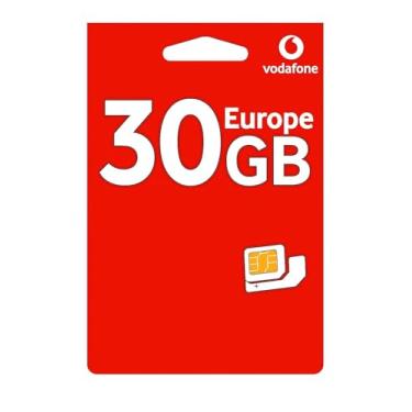 Imagem de Chip Vodafone Europa + Franquia 30GB + Chamadas - 30 Dias