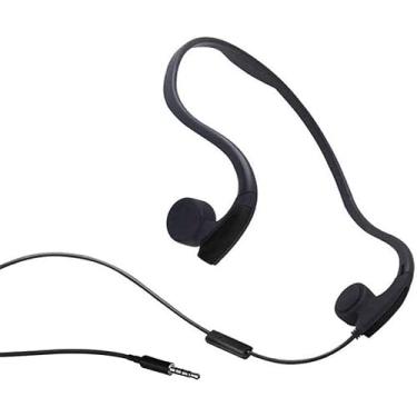 Imagem de Fones De Ouvido De Condução óssea, Fones De Ouvido Externos De Condução óssea Com Fio De Ouvido Aberto, Redução De Ruído Com Microfone, Para Corrida, Esportes, Fitness, Black