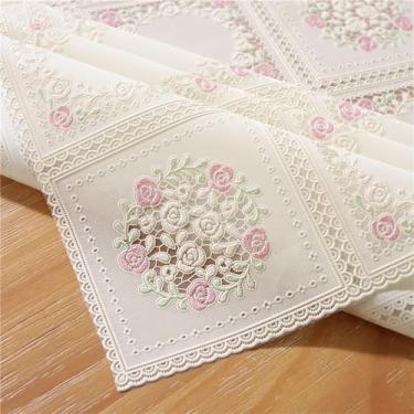 Imagem de Toalha de mesa floral de vinil para mesas de jantar, toalha de mesa retangular rústica de fazenda, elegante, vintage, flor 3D, toalha de mesa à prova d'água, para decoração de festa na cozinha, estilo