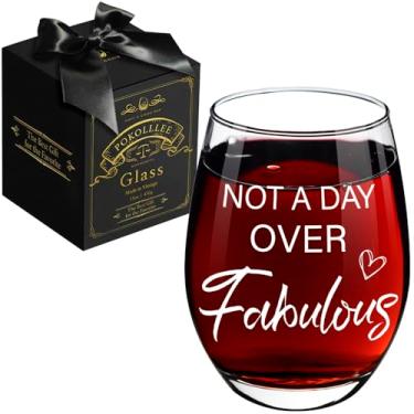 Imagem de Presentes de aniversário engraçados para mulheres - Not A Day Over Fabulous Happy Birthday Gift para ela, mãe, irmã, melhores amigas, mulher, professora, enfermeira, colega de trabalho, tia, filha