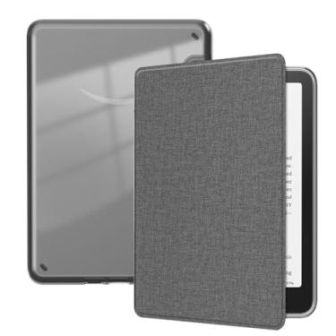 Imagem de Akacy Capa com textura de tecido transparente e macio para Amazon Kindle paperwhite geração 12ª (versão 2024), modelos SA568B e SA569P. Capa fina e leve, segura para água (5)