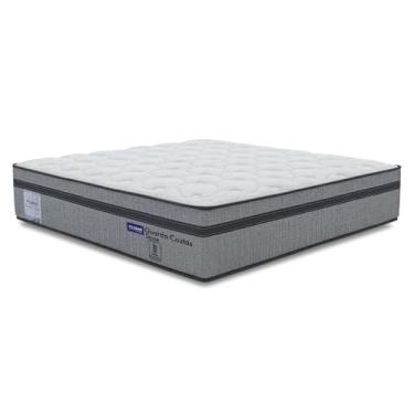 Imagem de Colchão King Probel Molas Ensacadas Euro In 193x203x30cm Guarda Costas Stone Branco/Cinza