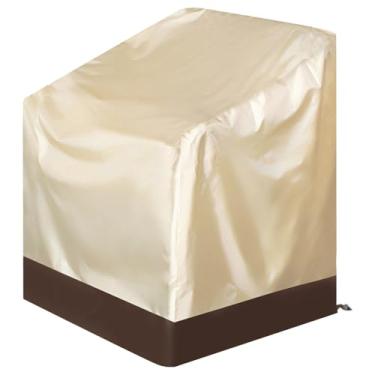 Imagem de Capa de cadeira ao ar livre, tecido Oxford impermeável e à prova de poeira, serve para cadeiras de 74 x 68 cm C x 91 cm A, ótima para jardim e pátio