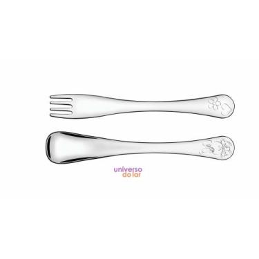 Imagem de Jogo de Talheres Infantil Tramontina Le Petit em Aço Inox Meninas Acab