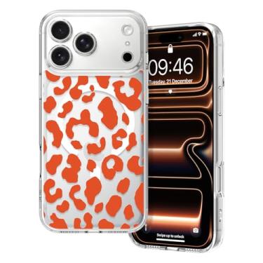 Imagem de Marphe Capa magnética para iPhone 17 Pro Max 17.5 cm transparente, estampa de leopardo de guepardo fofo compatível com Magsafe transparente proteção total à prova de choque capa de telefone rígida