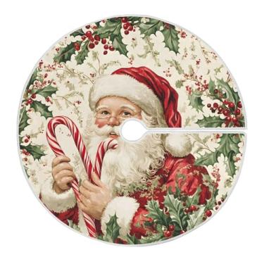 Imagem de SEHANY Saia para árvore de Natal, 91 cm, Papai Noel, vermelha, decoração de árvore de Natal, tapetes para decoração de festa de Natal em casa