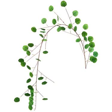 Imagem de Guirlanda de Folhas Pendentes Artificiais Plantas Naturais Falsas Realistas para Festa Halloween Casamentos Decoração DIY Paisagem Interior Cerca Gramado Porta Parede