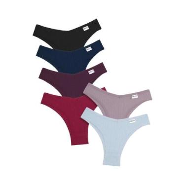 Imagem de Conjunto De Biquíni Sexy De Algodão Com Cintura Baixa Para Mulheres 6P