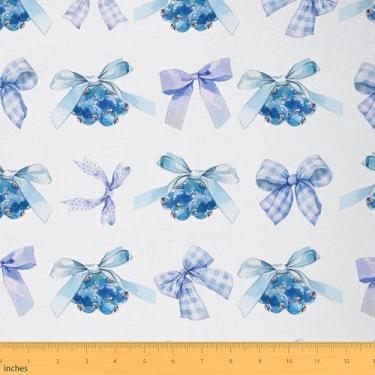 Imagem de Lindo tecido de laço de mirtilo por jarda, estilo princesa azul DIY costura artesanato hobby tecido azul decoração estilo princesa para estofamento e detalhes domésticos, 2 jardas 183 cm C x 149,9 cm