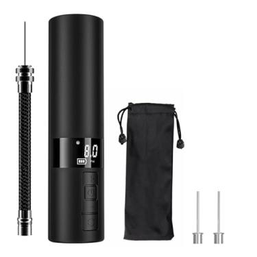 Imagem de Bomba de Ar Elétrica Portátil com Bateria e Tela LCD Agulhas 12 PSI para Basquete Futebol Vôlei Rugby